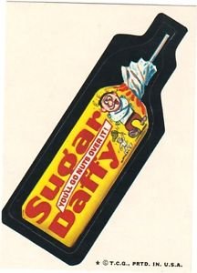 1974 WACKY PACKAGES WONDER BREAD 2nd SERIES "SUGAR DAFFY" STICKER NM
