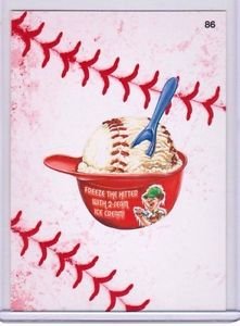 2016 WACKY PACKAGES BASEBALL SERIES 1 LACE BORDER "2-SEAM ICE CREAM" #86
