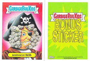 2015 GARBAGE PAIL KIDS SERIES 1 "BARNACLE BOB" B7a BONUS STICKER