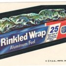 1974 WACKY PACKAGES WONDER BREAD 2nd SERIES "RINKLED WRAP" STICKER