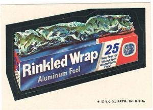 1974 WACKY PACKAGES WONDER BREAD 2nd SERIES "RINKLED WRAP" STICKER