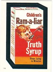TOPPS WACKY PACKAGES 1982 SERIES ALBUM STICKER "RAM-A-LIAR" #116