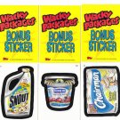 2005 WACKY PACKAGES ALL NEW SERIES 2 (ANS2) **THREE BONUS STICKERS** B5,B6,B7