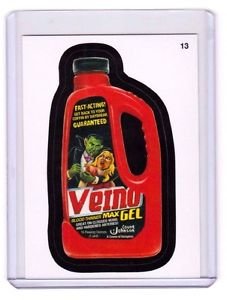 2015 WACKY PACKAGES SERIES 1 "VEINO GEL" #13 STICKER! NM