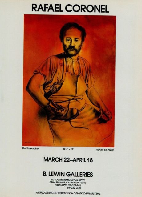 1986 Rafael Coronel The Shoemaker 1986 Art Exhibition Ad Advertisement