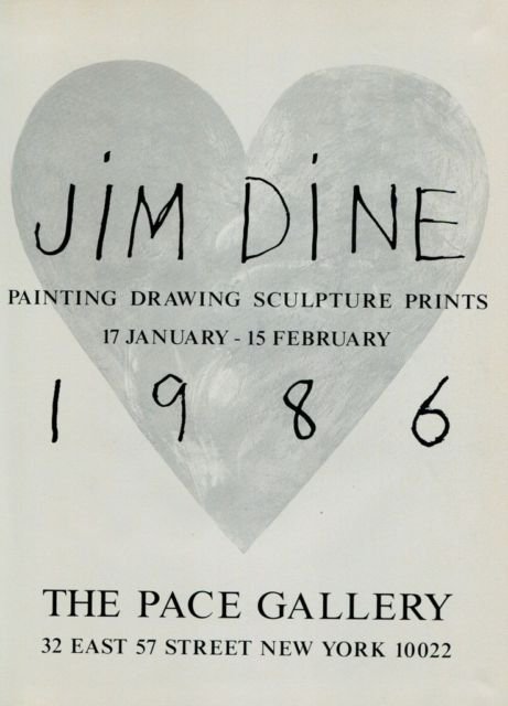 1986 Jim Dine Pace Gallery 1986 Art Exhibition Ad Advertisement