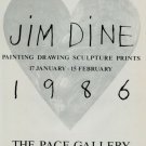 1986 Jim Dine Pace Gallery 1986 Art Exhibition Ad Advertisement