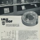 Arthur Imhof Clock Company Switzerland Vintage 1976 Swiss Ad Suisse Advert Horology