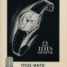 1953 Titus Watch Company Geneva Switzerland 1953 Swiss Ad Suisse Advert Suisse Advert Geneve