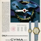 Cyma Watch Company Switzerland Cymaflax 1953 Swiss Ad Suisse Advert