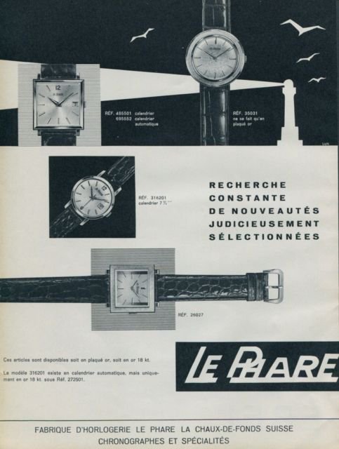 1962 Le Phare Watch Company Switzerland Vintage 1962 Swiss Ad Suisse Horlogerie Advert Horology