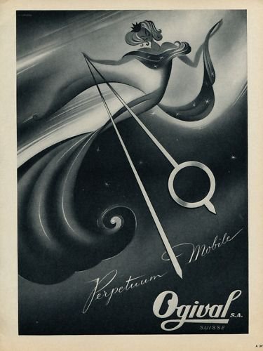 1953 Ogival Watch Company Switzerland Vintage 1953 Swiss Ad Suisse Advert Horlogerie