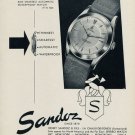 1953 Sandoz Watch Company Vintage 1953 Swiss Ad Switzerland Suisse Advert Horlogerie