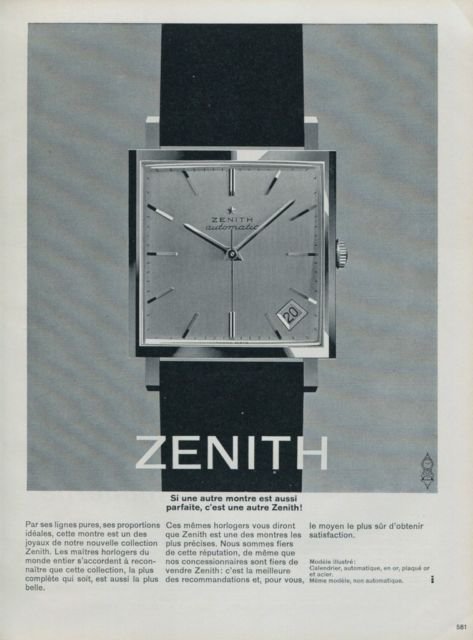 1964 Zenith Watch Company Switzerland Vintage 1964 Swiss Ad Suisse Advert Horlogerie Horology