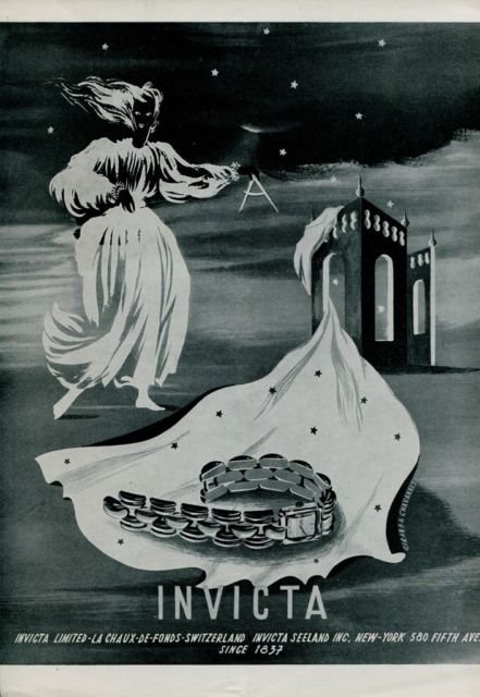 1947 Invicta Watch Company Switzerland Vintage 1947 Swiss Ad Suisse Advert Horlogerie Horology