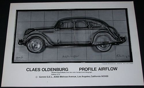 Claes Oldenburg Profile Airflow Vintage 1970 Art Ad