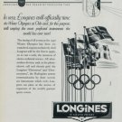 Longines Watch Company 1952 Winter Olympics at Oslo 1951 Swiss Ad Suisse Advert