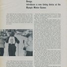 1956 Omega Watch Company Olympic Games Olympics Vintage 1956 Swiss Magazine Article