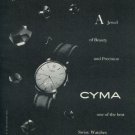 Cyma Watch Company 1951 Swiss Ad La Chaux-de-Fonds Switzerland Suisse Advert Horology