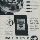 1951 Seitz Bergeon & Cie Company Vintage 1951 Swiss Ad Suisse Advert Horology Switzerland