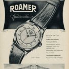 1953 Roamer Watch Company Soleure Switzerland Vintage 1953 Swiss Ad Suisse Advert
