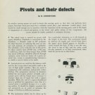 1949 Pivots and Their Defects by H. Jendritzki 1949 Swiss Magazine Article Horology
