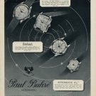 1953 Paul Buhre Watch Company Le Locle Switzerland Vintage 1953 Swiss Ad Suisse Advert