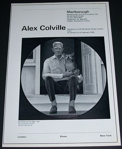 Alex Colville Vintage 1970 Art Exhibition Ad My Father and His Dog