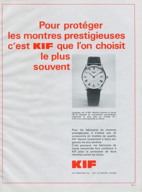 1977 KIF Parechoc SA Company Vintage 1977 Swiss Ad Suisse Advert Horlogerie Horology