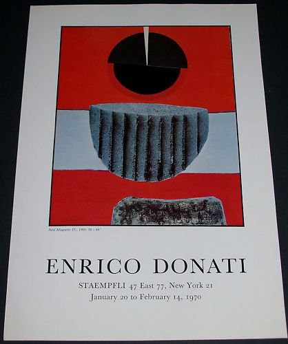 1970 Enrico Donati Vintage 1970 Art Exhibition Ad Staempfli NY Advert
