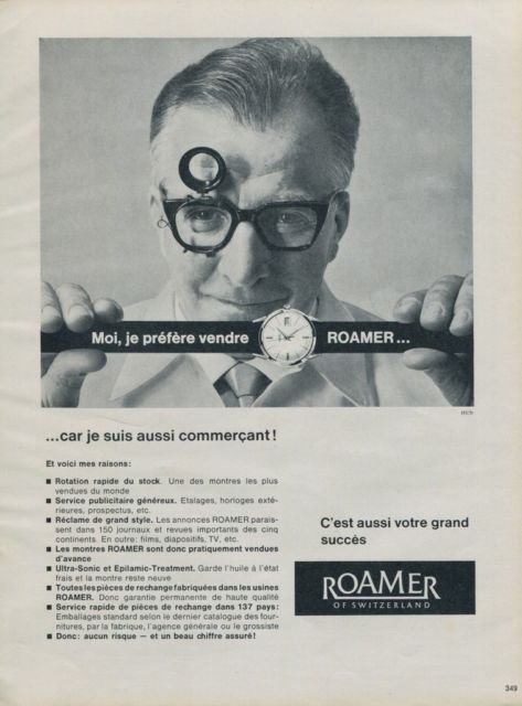 1962 Roamer Watch Company Switzerland Vintage 1962 Swiss Ad Suisse Advert Horlogerie