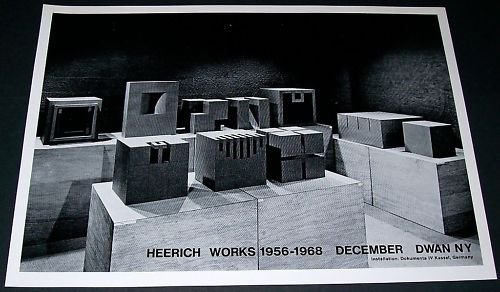 Heerich Works 1956-1968 Vintage 1968 Art Exhibition Ad Dwan Gallery NY Advertisement