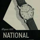 1956 National Watch Company Switzerland Vintage 1956 Swiss Ad Suisse Advert