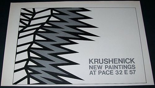1972 Nicholas Krushenick Vintage 1972 Art Exhibition Ad Advert Pace Gallery