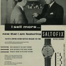 1956 Hy Moser & Cie Watch Company Saltofix Vintage 1956 Swiss Ad Suisse Advert