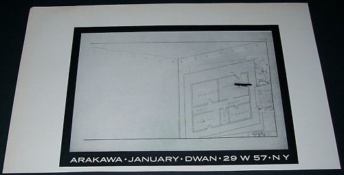 Arakawa Vintage 1966 Art Exhibition Ad Dwan Gallery NY