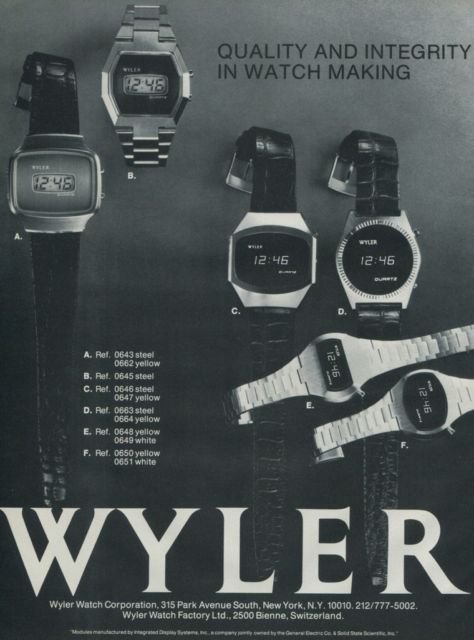 1976 Wyler Watch Company Switzerland Vintage 1976 Swiss Ad Suisse Advert Horlogerie