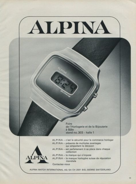 Alpina Watch Company Switzerland Vintage 1976 Swiss Ad Suisse Advert Horology