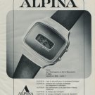 Alpina Watch Company Switzerland Vintage 1976 Swiss Ad Suisse Advert Horology