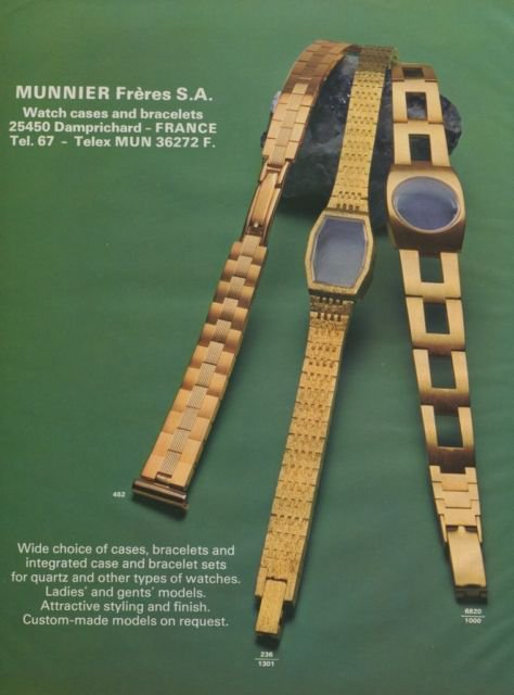 Munnier Freres SA Company France 1976 Swiss Ad Advert Horlogerie Horology