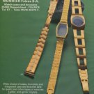 Munnier Freres SA Company France 1976 Swiss Ad Advert Horlogerie Horology