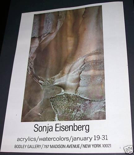 Sonja Eisenberg Vintage 1971 NY Art Exhibition Ad Advert Bodley Gallery NY