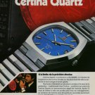 Certina Watch Company Grenchen Switzerland Vintage 1976 Swiss Ad Suisse Advert