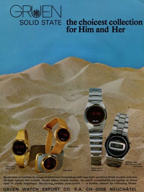 Gruen Watch Company Neuchatel Switzerland Vintage 1976 Swiss Ad Suisse Advert