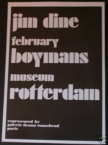 Jim Dine Vintage 1971 Art Exhibition Ad Museum Rotterdam