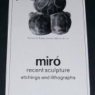 1970  Joan Miro Vintage 1970 Art Exhibition Ad Advert Pierre Matisse Gallery NY
