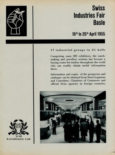 1955 25th Swiss Watchmaking Fair Vintage 1954 Swiss Magazine Article Switzerland Swiss Fair