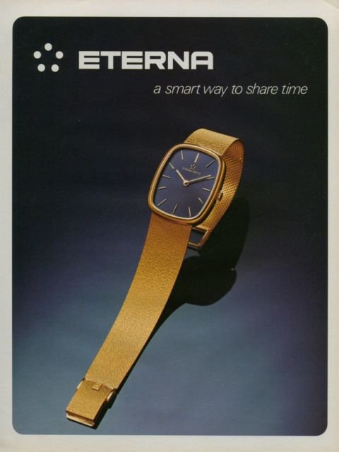 Eterna Watch Company Switzerland Vintage 1976 Swiss Ad Suisse Advert Horlogerie