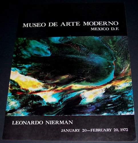 1972 Leonardo Nierman Vintage 1972 Art Exhibition Ad Museo de Arte Moderno
