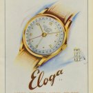 Eloga Watch Company Vintage 1949 Swiss Ad Lengnau Bienne Switzerland Suisse Advert